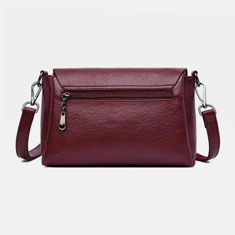 Dam Retro Konstläder Vattentät Magnetisk Axelväska 6.5 Tums Telefonväska Crossbody-väska