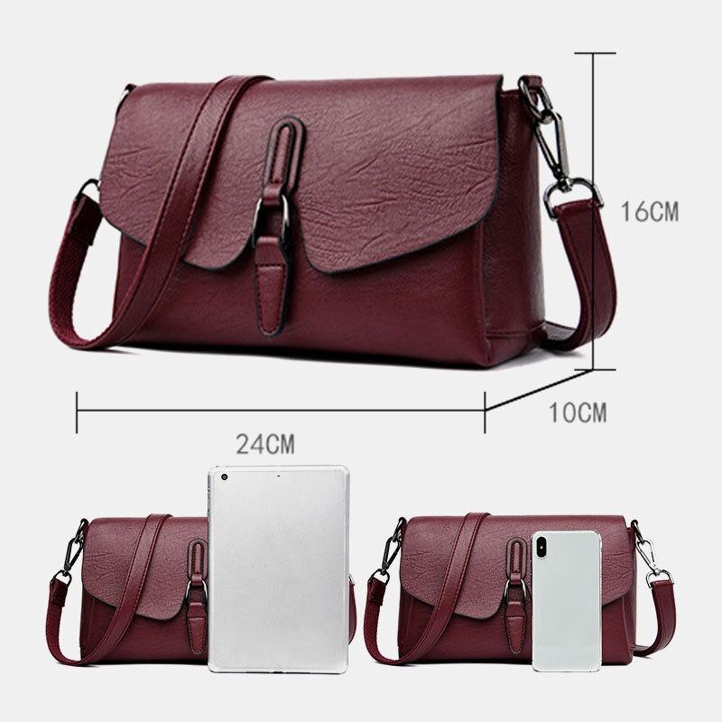 Dam Retro Konstläder Vattentät Magnetisk Axelväska 6.5 Tums Telefonväska Crossbody-väska