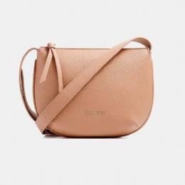 Dam Solid Pu Crossbody-väska Armhålaväska