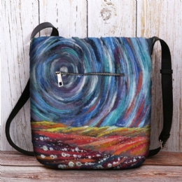 Dam Stjärnhimmel Färgglad Diy Lamm-hårväska Crossbody-väska