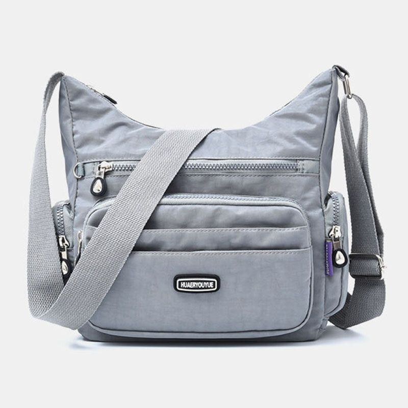 Dam Vattentät Multi-pocket Solid Casual Crossbody Bag Axelväska