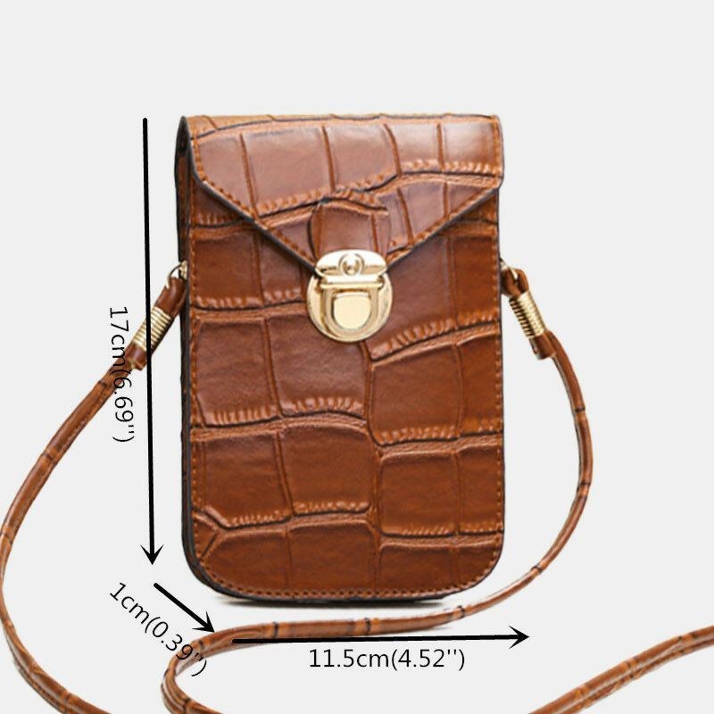 Dam Vintage Alligator 6.3 Tums Telefonväska Crossbody-väska