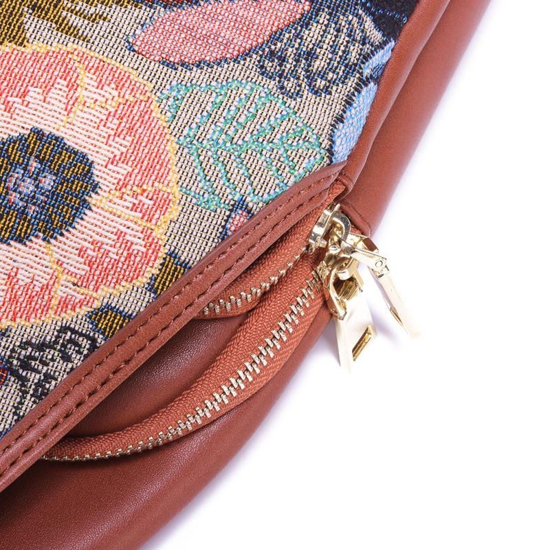 Dambroderi Blommig Bröstväska Vintage National Crossbody-väska