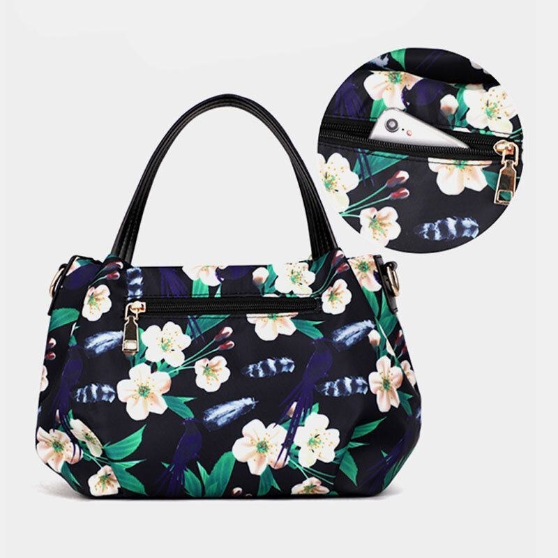 Dammode Blomsterhandväska Tryckt Crossbody-väska