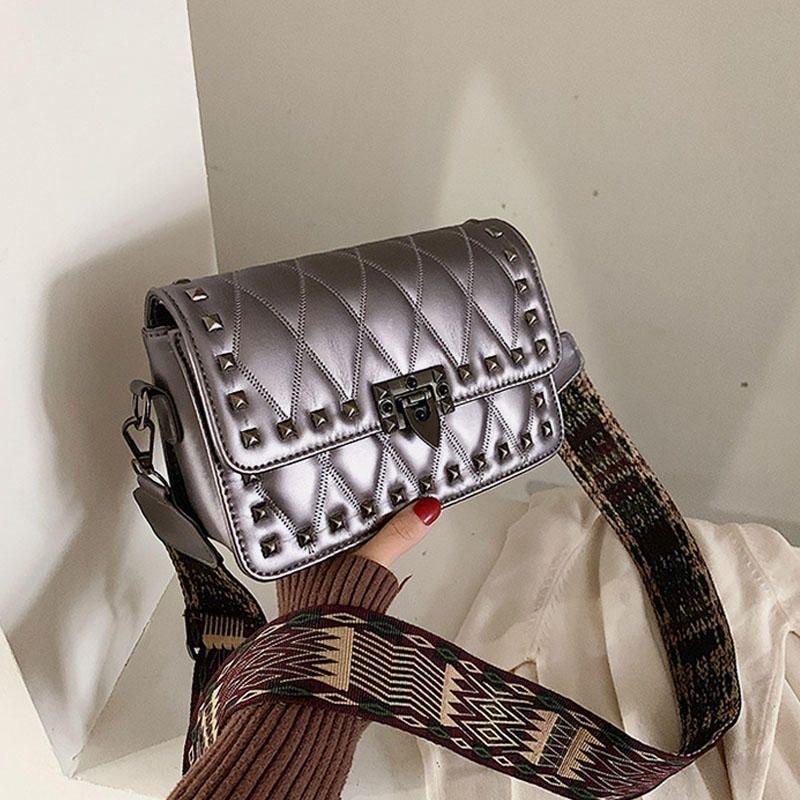 Dammode Small Tide Mode Nitar Doftstil Crossbody-väska Axelväska