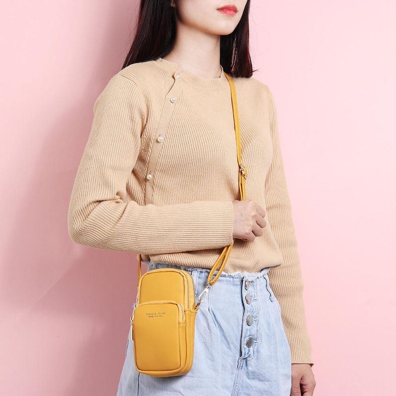 Dammode Solid Telefonväska Casual Crossbody-väska