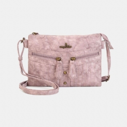 Damvattentät Hårdvara Multi-pocket Anti-stöld Crossbody Bag Axelväska