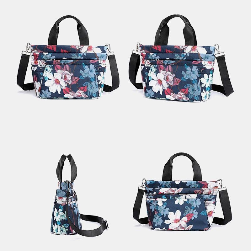 Damvattentät Multi-fickstryckt Casual Handväska Crossbody-väska