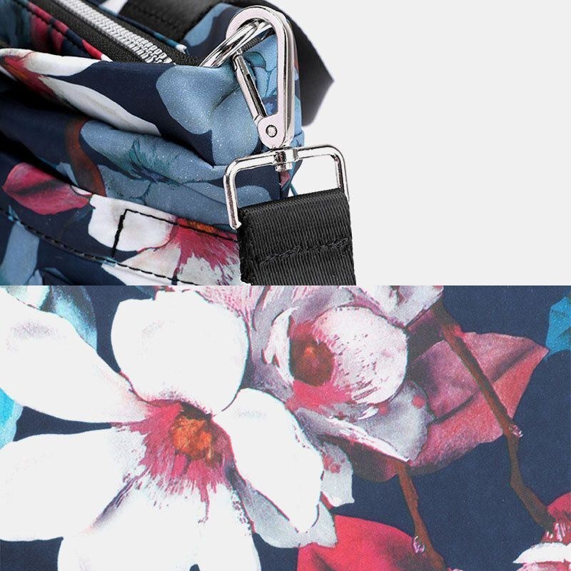 Damvattentät Multi-fickstryckt Casual Handväska Crossbody-väska