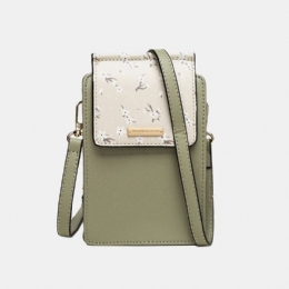 Kvinnor 6.5 Tums Telefonhållare 6 Kortplats Floral Crossbody Bag