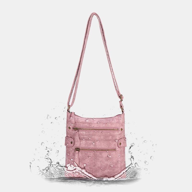 Kvinnor Vattentät Multi-pocket Anti-stöld Crossbody Bag Axelväska