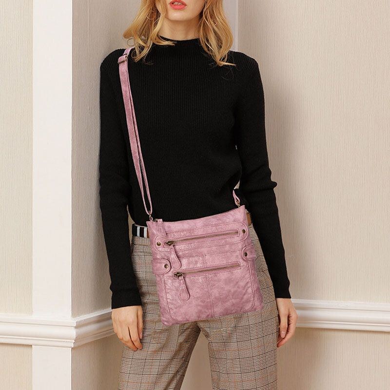 Kvinnor Vattentät Multi-pocket Anti-stöld Crossbody Bag Axelväska