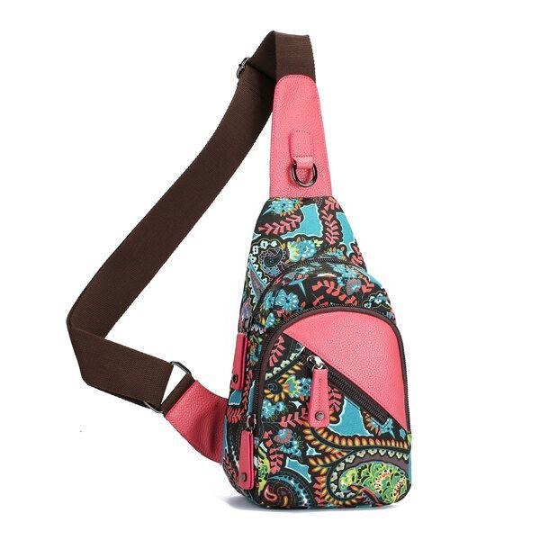 National Floral Summer Light Women Bröstväska Sling Bag Shoulder Crossbody Bag