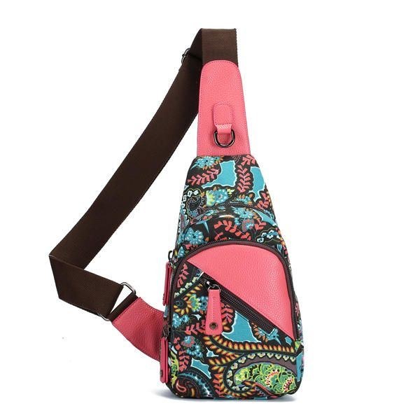 National Floral Summer Light Women Bröstväska Sling Bag Shoulder Crossbody Bag