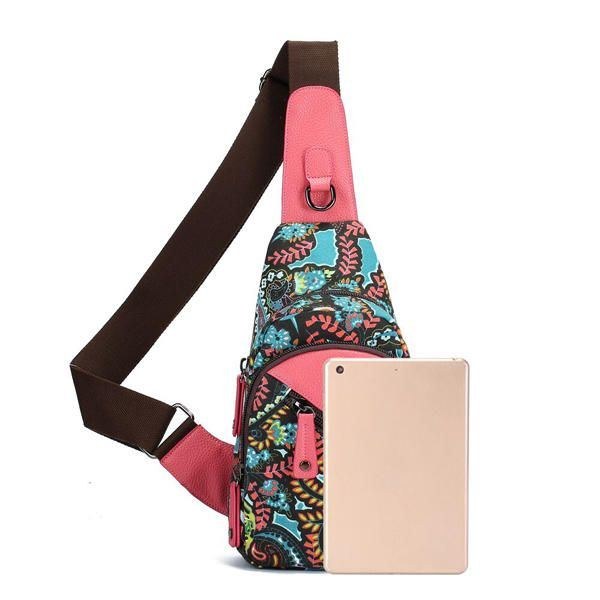 National Floral Summer Light Women Bröstväska Sling Bag Shoulder Crossbody Bag