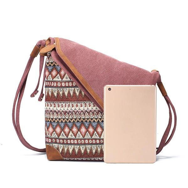 National Printing Canvas För Kvinnor Retro Bohemia Crossbody-väska