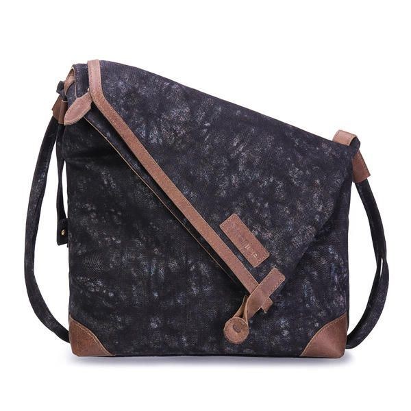 Slitstark Canvas Axelremsväska För Mode Avslappnad Crossbody