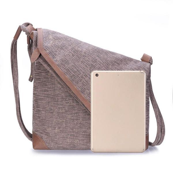 Slitstark Canvas Axelremsväska För Mode Avslappnad Crossbody