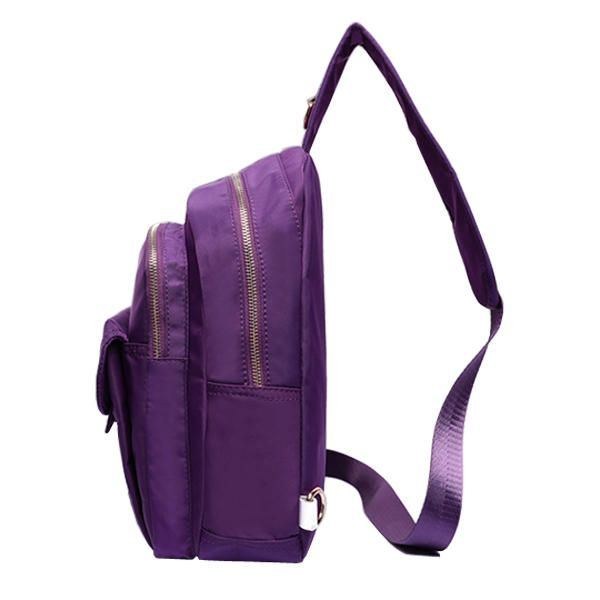 Stor Kapacitet Dam Nylon Vattentät Bröstväska Outdoor Crossbody Bag