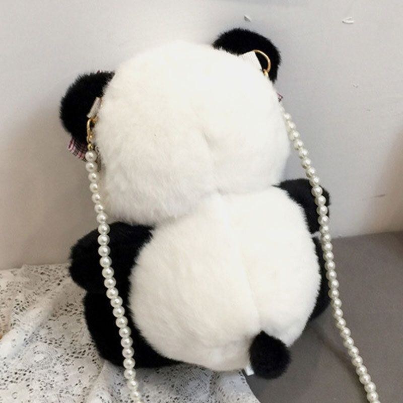 Vinter-os För Kvinnor Peking 2022 Dacron Cute Panda Crossbody Bag Axelväska