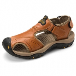 Herr Anti Collision Toe Comfy Casual Lädersandaler