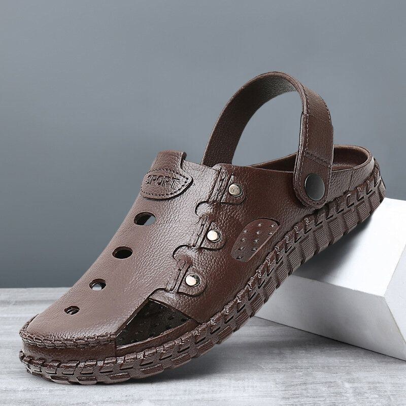 Herr Hollow Out Slip On Casual Outdoor Fisherman Sandaler