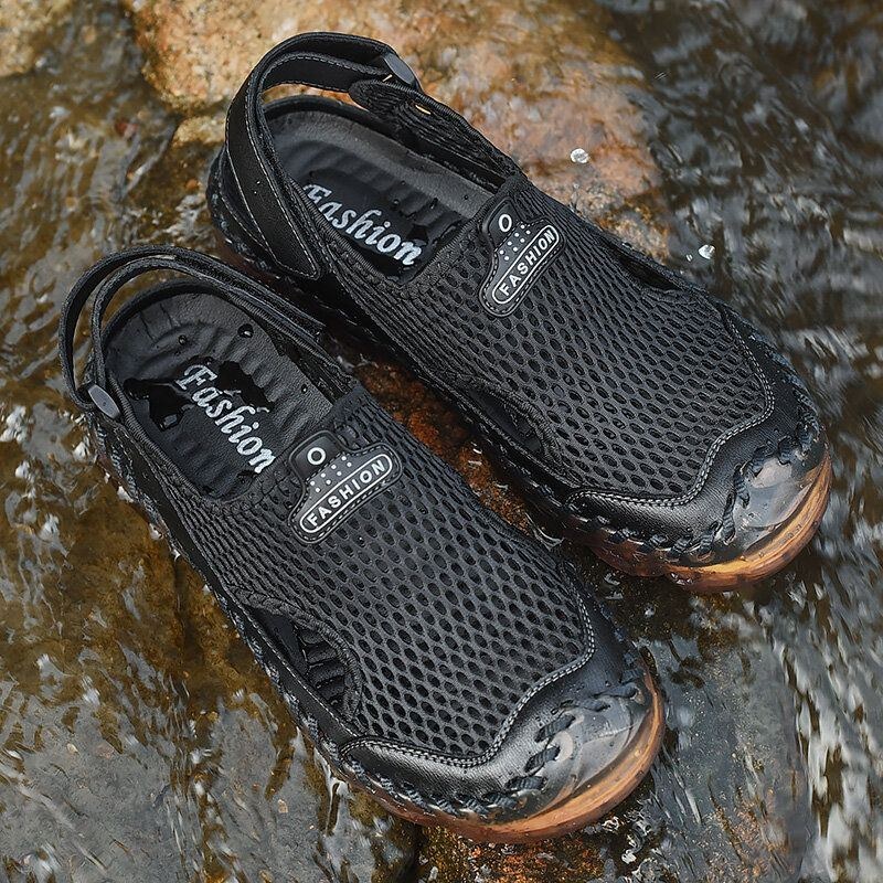 Herr Outdoor Mesh Handsömmar Closed Toe Water Shoes