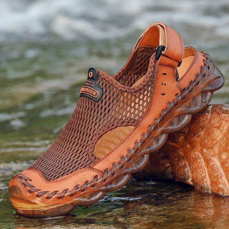 Herr Outdoor Mesh Handsömmar Closed Toe Water Shoes