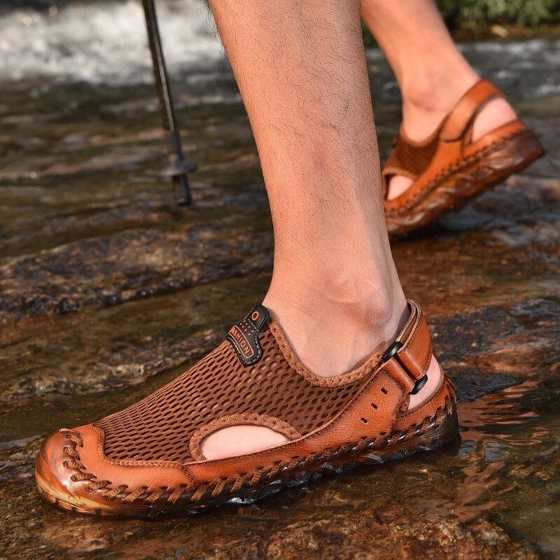 Herr Outdoor Mesh Handsömmar Closed Toe Water Shoes