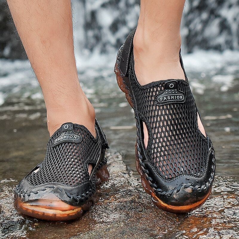 Herr Outdoor Mesh Handsömmar Closed Toe Water Shoes