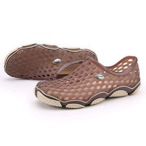 Herr Strandsandaler Platta Utomhus Slip On Hollow Out Skor