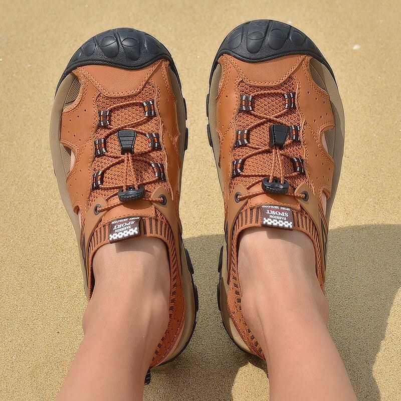 Herr Utomhus Mjuk Soled Hollow Out Beach Close Toes Sandaler