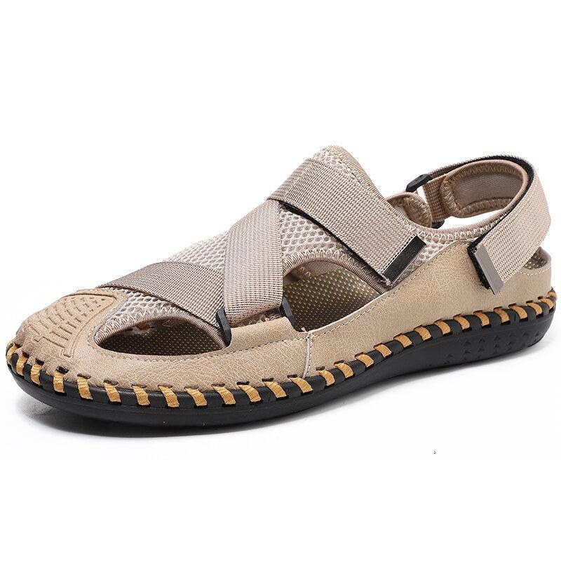 Kohud För Män Andas Med Stängd Tå Halkfri Mjuk Casual Outdoor Sandaler