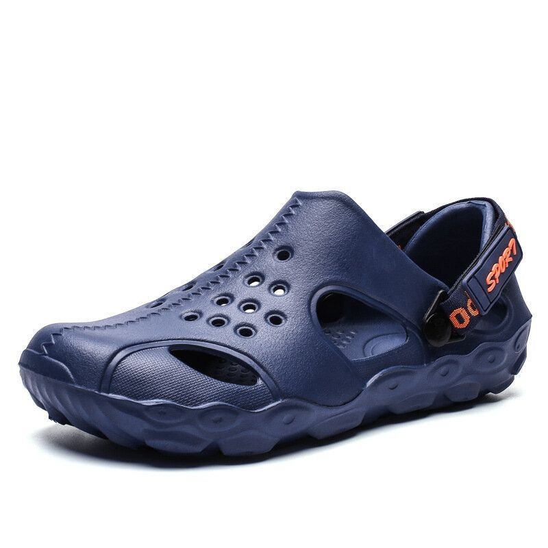 Men Hollow Lättvikt Closed Toe Beach Clog Water Sandaler