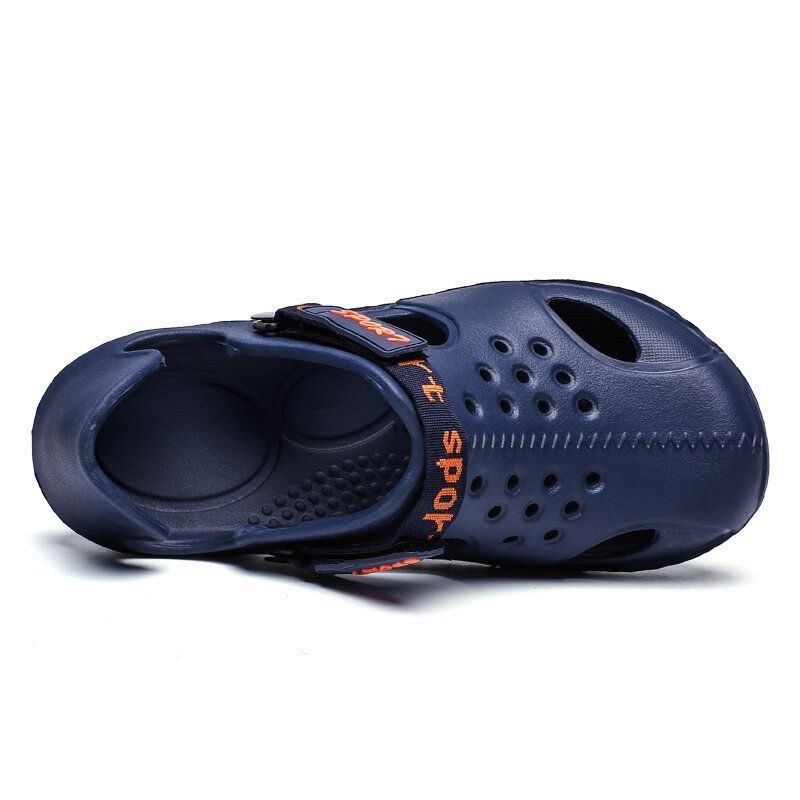 Men Hollow Lättvikt Closed Toe Beach Clog Water Sandaler