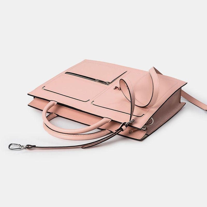 Multifunktionshandväska För Män För Män Solid 13.3 Tums Bärbar Portfölj Crossbody-väska