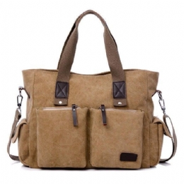 Stor Kapacitet Herr Dam Canvas Multifunktionell Crossbody Bag Canvas Outdoor Handväska