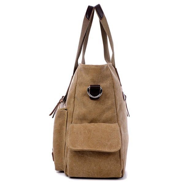 Stor Kapacitet Herr Dam Canvas Multifunktionell Crossbody Bag Canvas Outdoor Handväska