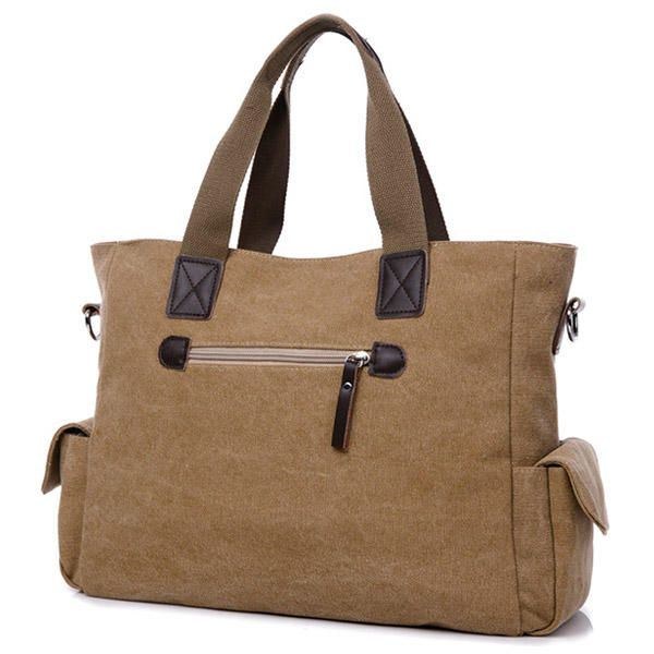 Stor Kapacitet Herr Dam Canvas Multifunktionell Crossbody Bag Canvas Outdoor Handväska