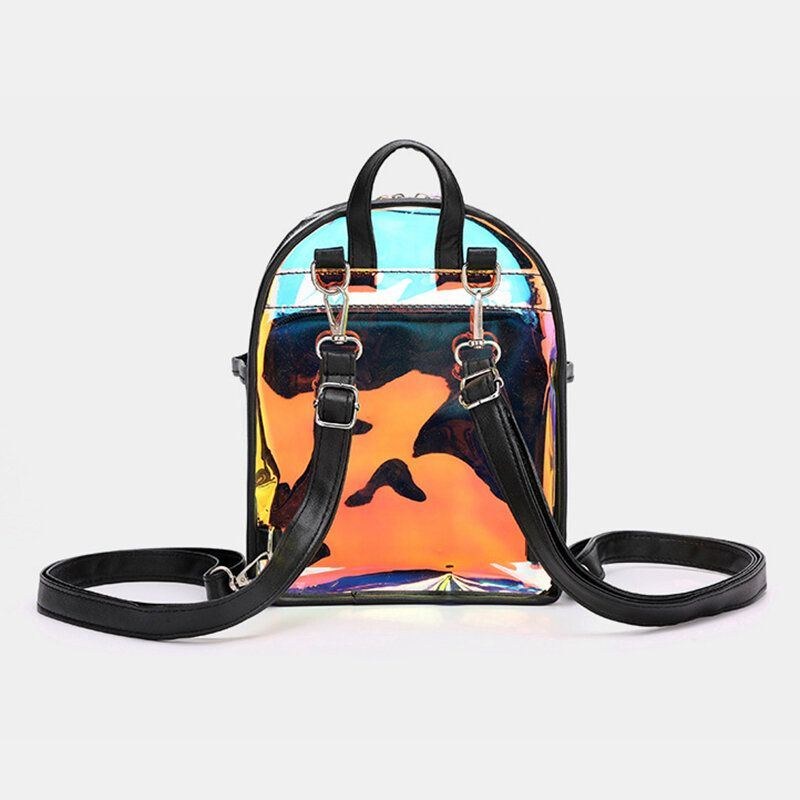 Dam 2st Transparent Jelly Multi-carry Mini Ryggsäck Crossbody Bag Handväska