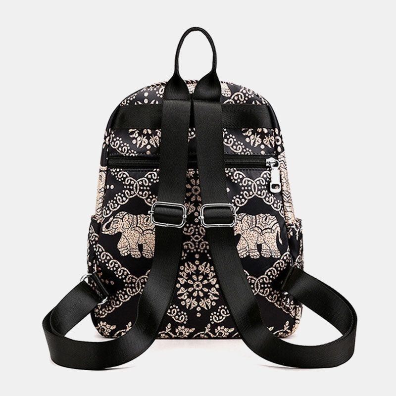 Dam Casual Ryggsäck Resväska Animal Flower Printed Bag