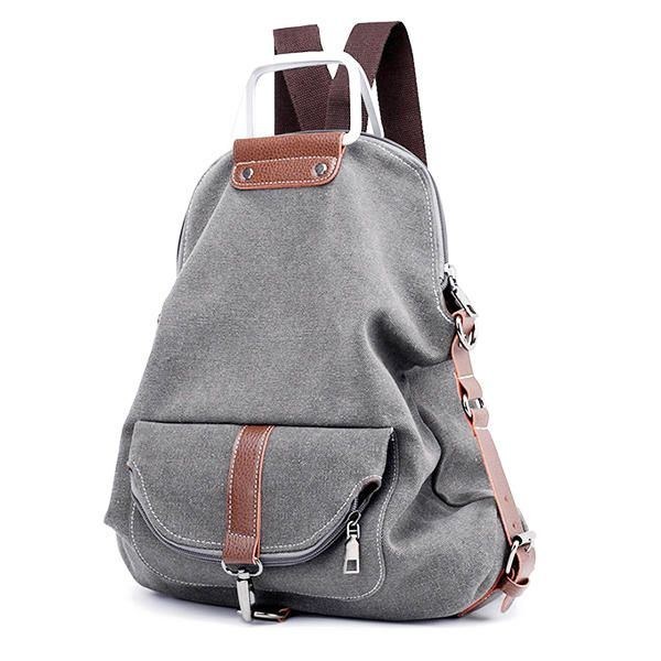 Dam Multifunktionell Casual Messenger Bag Canvas Ryggsäck