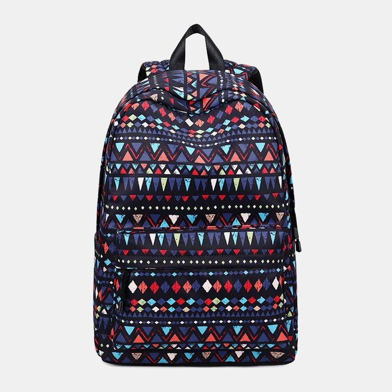 Dam Vattentät Bohemian Printed National Backpack School Bag