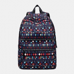 Dam Vattentät Bohemian Printed National Backpack School Bag