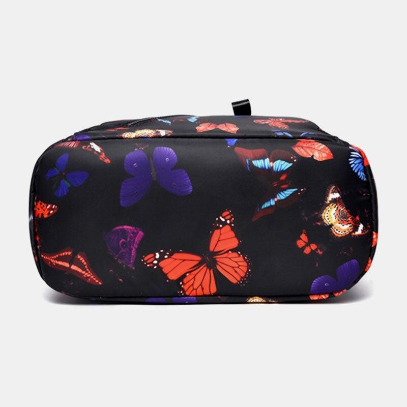 Dam Vattentät Multi-carry Butterfly Pattern Casual Outdoor Ryggsäck